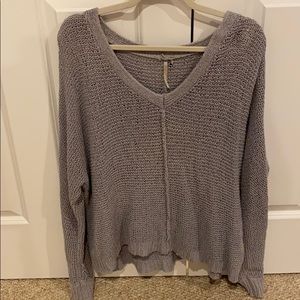 Free people gray v neck sweater